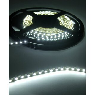 LED Leuchtstreifen 12V, flexibel 5mm breit, 120 LED/m, kalt-wei 6000K, superhell. Rolle 5m